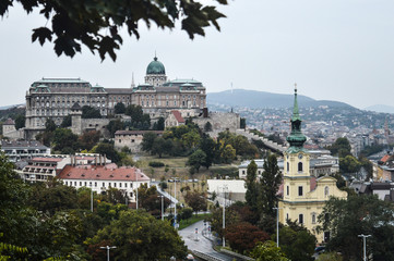 Gellert Mountain view at the city Budapest Cittadella