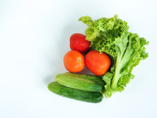 Salad vegetables for a healthy diet to lose weight.