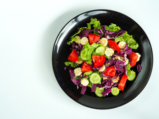 Salad vegetables for a healthy diet to lose weight.