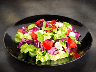 Salad vegetables for a healthy diet to lose weight.