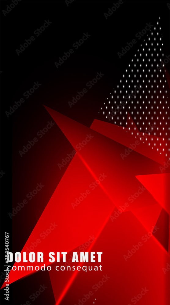 Wall mural triangular background. abstract composition of 3d triangles. modern geometric red background insulat