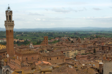 Fototapeta na wymiar Aerial View of Tuscan Landscape