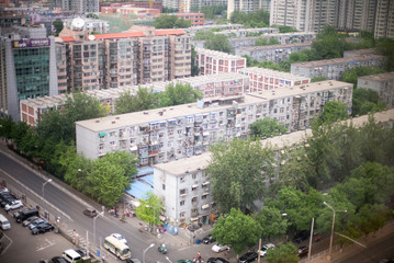 Obraz premium aerial view of Beijing from Swiss Hotel-02