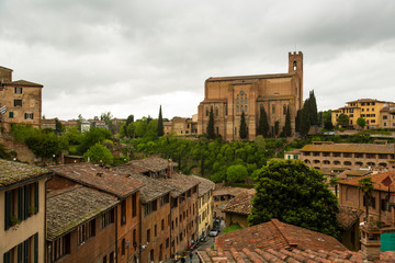 Panoramic view of Siena.