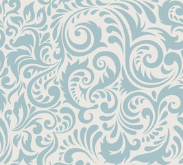Vector Damask seamless patternn background for textile, paper or surface texture