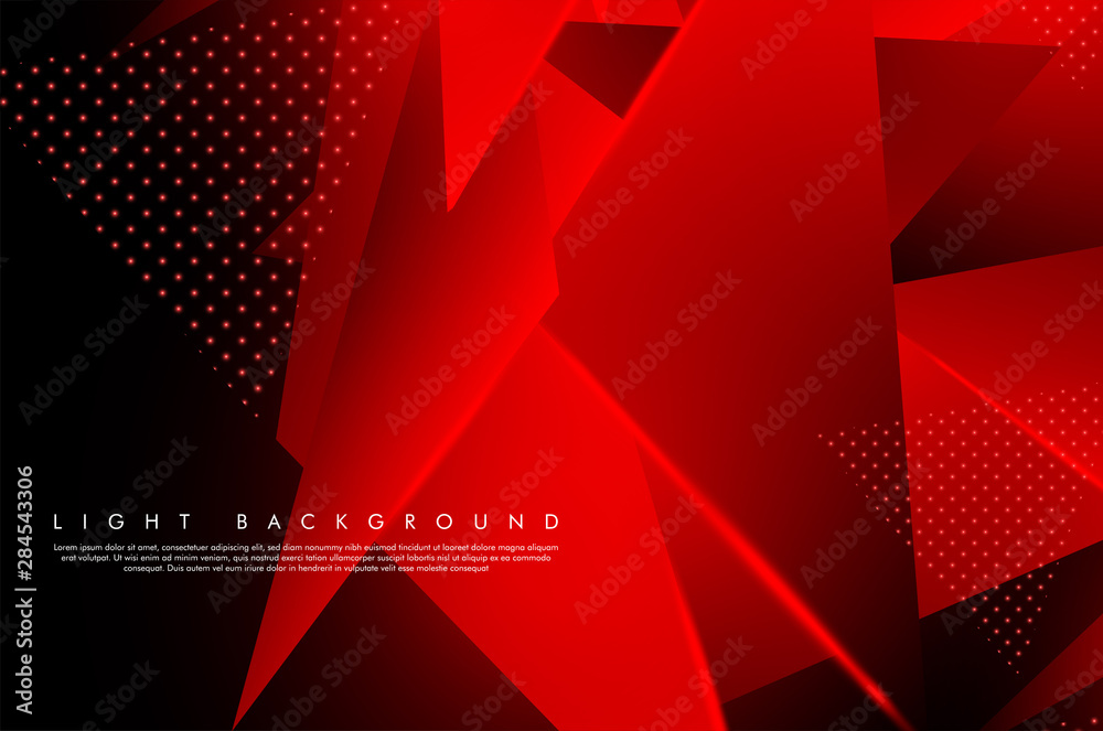 Wall mural triangular background. abstract composition of 3d triangles. modern geometric red background insulat
