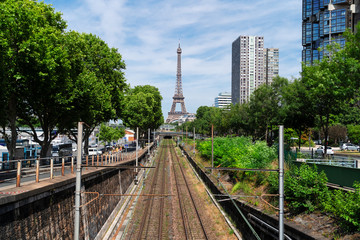 Fototapeta premium eiffel tour and from Trocadero, Paris