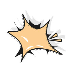 Star speech bubble pop art vector