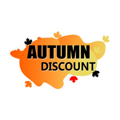 Autumn discount promotional season, advertising shop