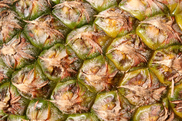 Fototapeta premium Macro photo of a pineapple.