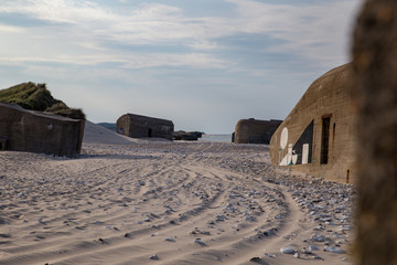 Alte Bunker an der Nordseeküste in Dänemark, Atlantikwall