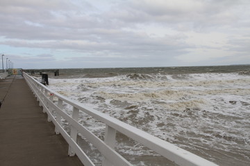 Fototapeta premium Blick von der Seebrücke Timmendorf 