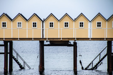 Bathing huts in Helsingborg, Sweden