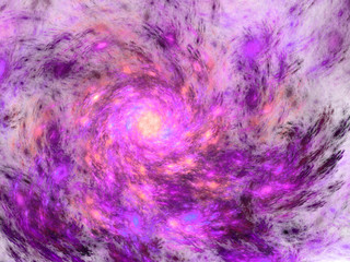 Purple fractal spiral, digital artwork for creative graphic design