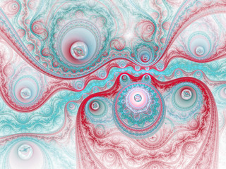 Light colorful fractal clockwork, digital artwork for creative graphic design