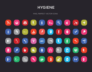 50 hygiene colorful icons set. can be use for web mobile