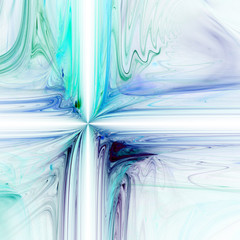 Light fractal cross, digital artwork for creative graphic design