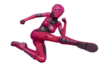 super soldier female is kicking