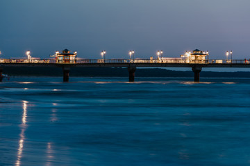 Pier on the Black Sea coast in the evening