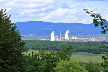 Fototapeta na wymiar Coal Fired Power Plant near Most, Czech republic