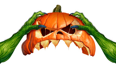 Monster Halloween Pumpkin © freshidea