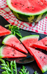 ripe watermelon on the table