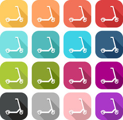 Coloured scooter icon