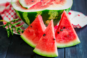 ripe watermelon on the table