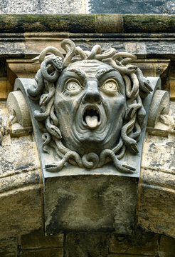 Kopf der Medusa an der Albrechtsburg in Mei&szlig;en, Sachsen