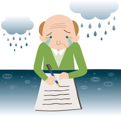 傷心の手紙　横書き　おじいちゃん