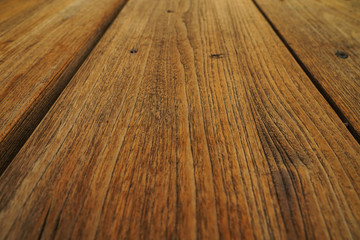 Brown wood texture. Antique wooden floor, striped wooden board, wooden background