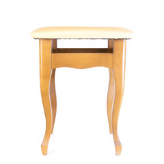 Wooden modern chair isolated on white background