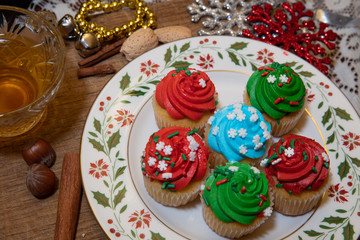 Christmas Cupcakes arranged for celebration