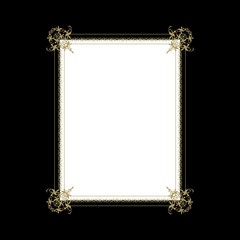 Frame with square. Fashion graphic background. Modern stylish abstract texture. Monochrome template for prints, textiles, wrapping, wallpaper, photo, blank, etc. Design element. Vector illustration.