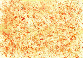 Orange abstract watercolor macro texture background. Colorful handmade technique aquarelle.
