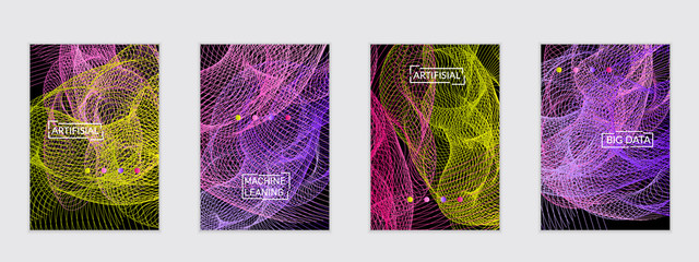 Modern flyer template with fluid blended curves