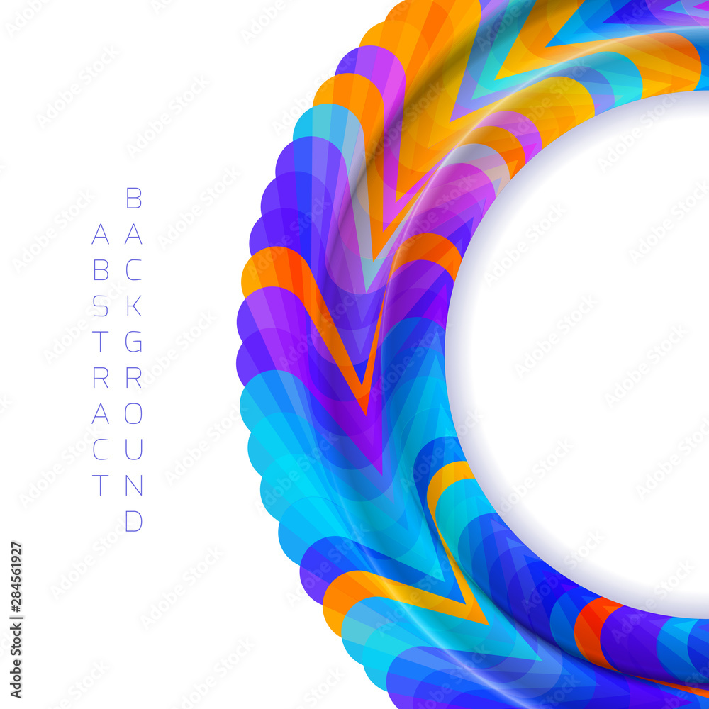 Aufkleber abstract circle with visual illusion of gradient. 3d vector effect.