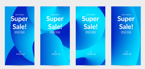 Sale banners for social media stories