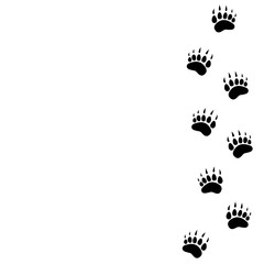 black bear trace silhouette. Vector flat illustration. © Ne Mariya