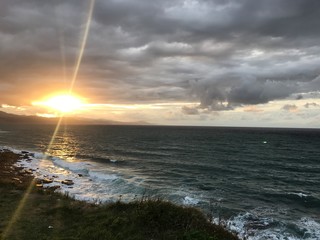 El ultimo rayo de sol entre las nubes
