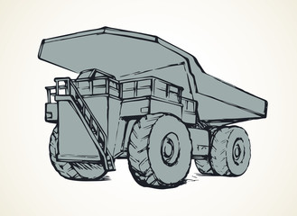 Dump truck. Vector drawing