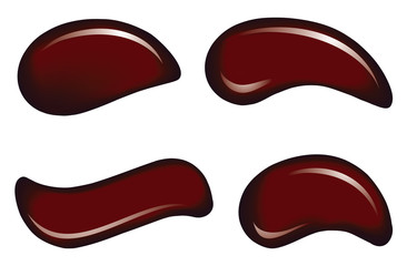 White skin cosmetic cream vector drops