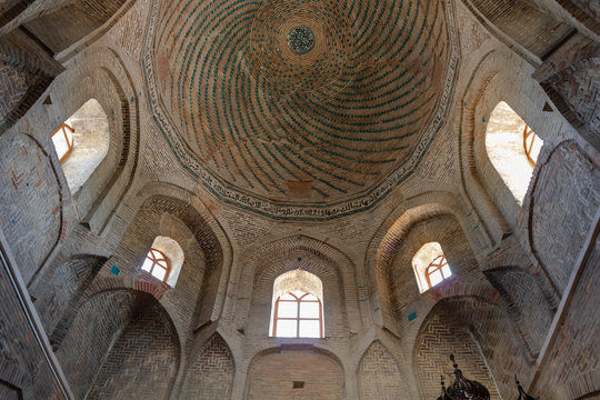 interior of a seljuk architecture mosque in malatya turkey