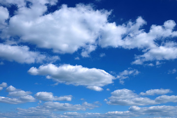 White clouds and blue sky - Stockphoto