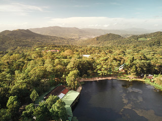 Fototapeta premium Lake on high hill