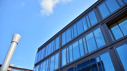 Fototapeta na wymiar Fragment of new business center building