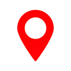 Red maps pin. Location map icon. Location pin. Pin icon vector.