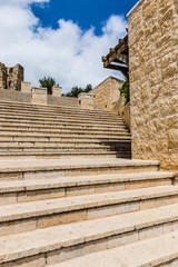 Fototapeta premium Ajloun Castle (Qalʻat ar-Rabad), is a 12th-century Muslim castle situated in northwestern Jordan. It was built by the Ayyubids in the 12th century and enlarged by the Mamluks in the 13th.