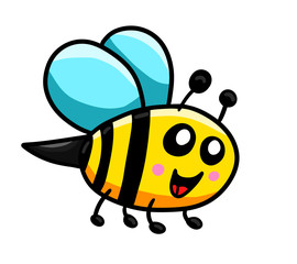 Adorable Stylized Little Bee