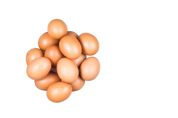 Chicken egg .Much white background